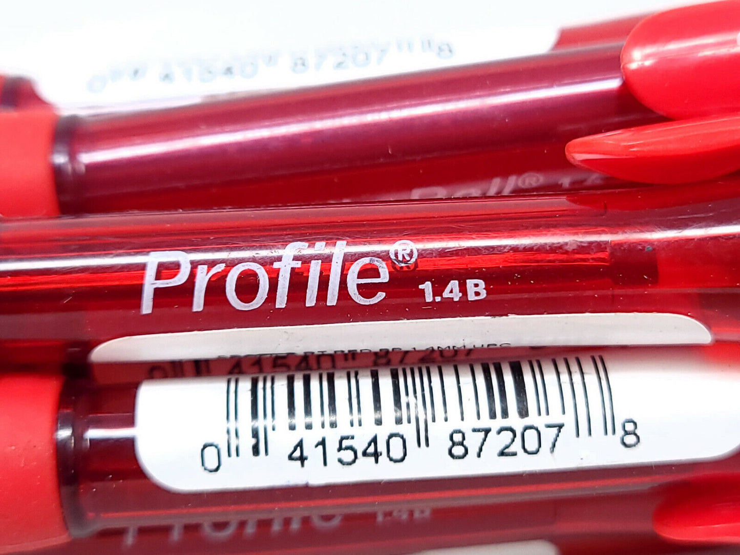 9x Paper Mate Profile Retractable Ballpoint Pens, Bold Point, 1.4 mm, Red - NEW