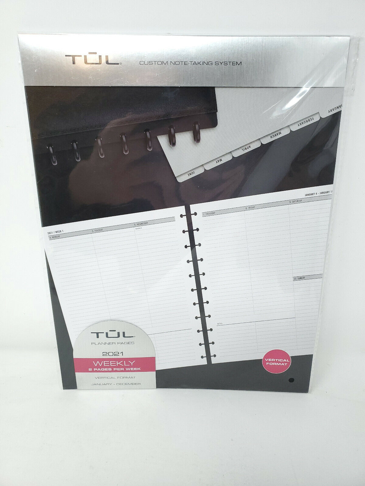 TUL Discbound 2021 Weekly-Monthly Refill Letter Size 2-Pages/Week (VERTICAL)