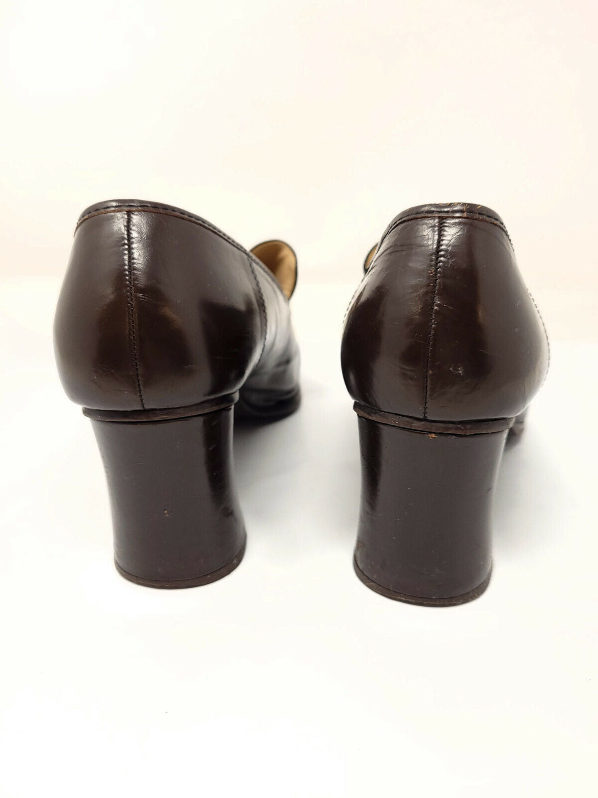 Enzo Angiolini Eadanette Brown leather 8M Loafers Pumps Classic 8M - Pre-owned