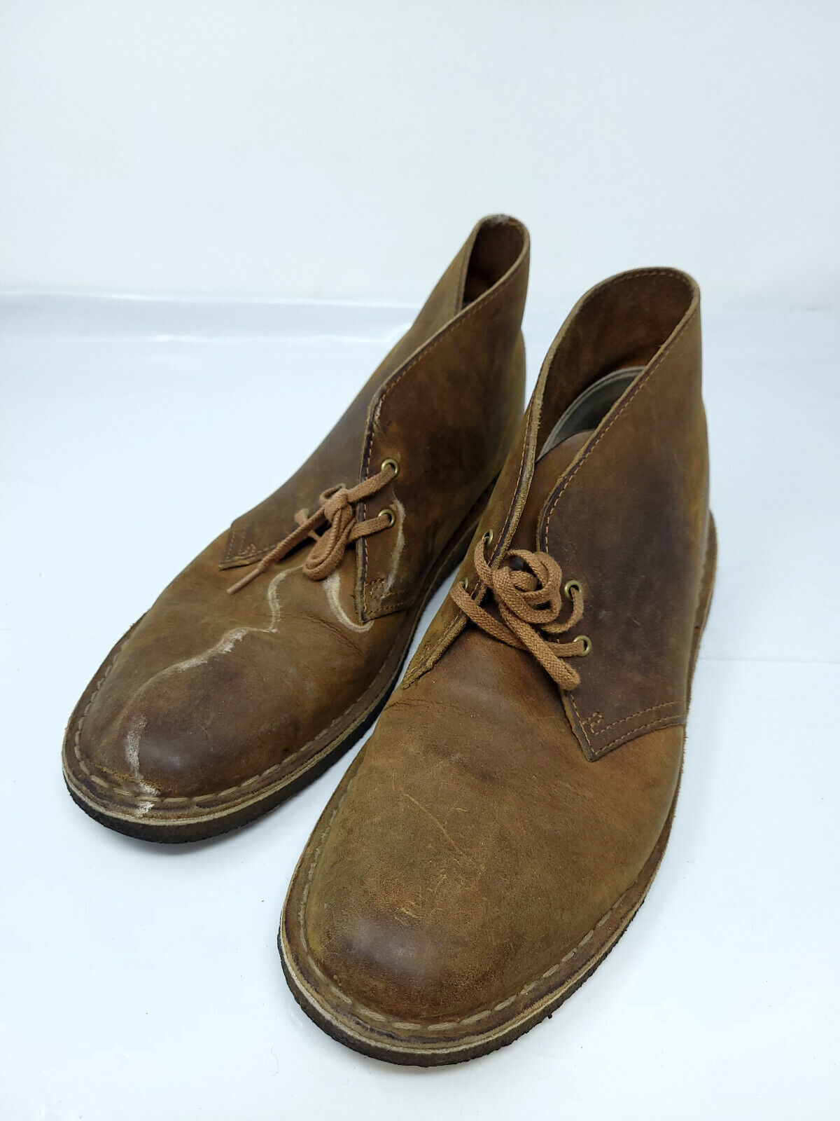 Clarks The Original Desert Boot Men's Sz 9.5 Brown Leather - Pre-Owned