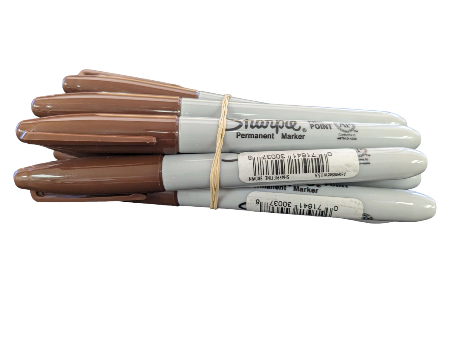 Lot of 9x Sharpie Brown Permanent Marker - Fine Point
