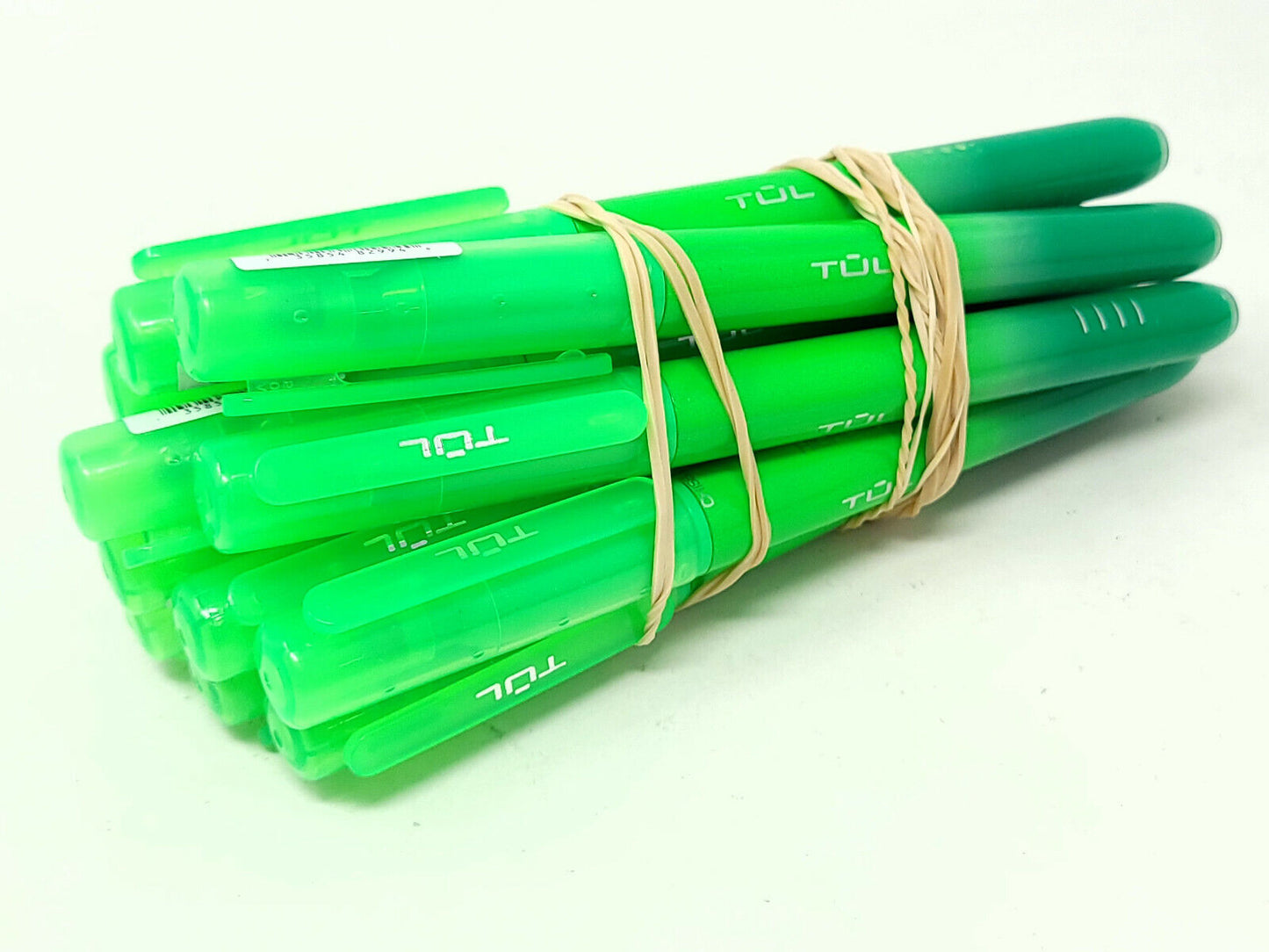 Lot of 12x TUL Pen Style Highlighters, Chisel Point, Green - NEW
