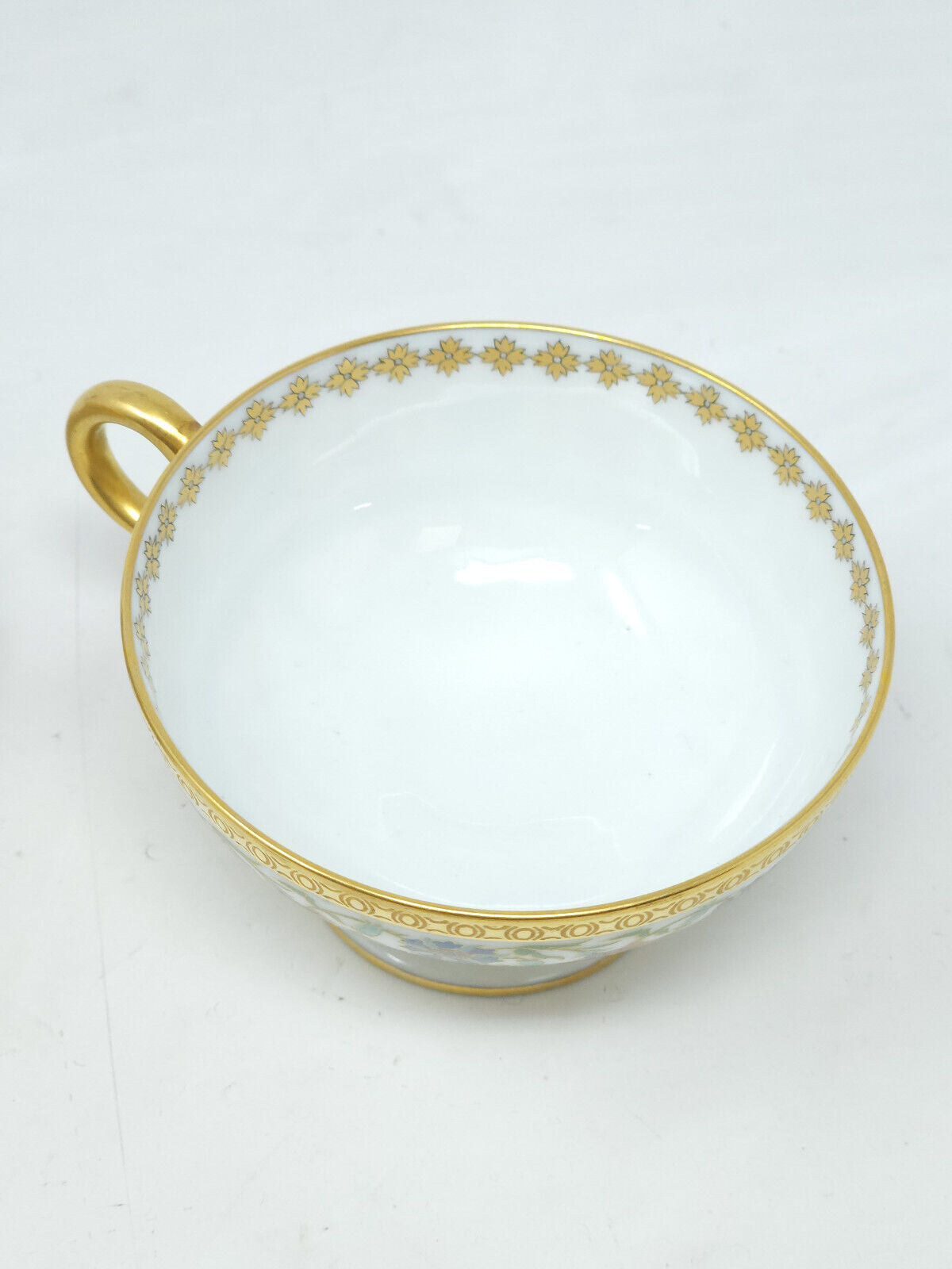 Haviland & Co. Limoges France White & Gold Design Tea Cups - 2 SIZES