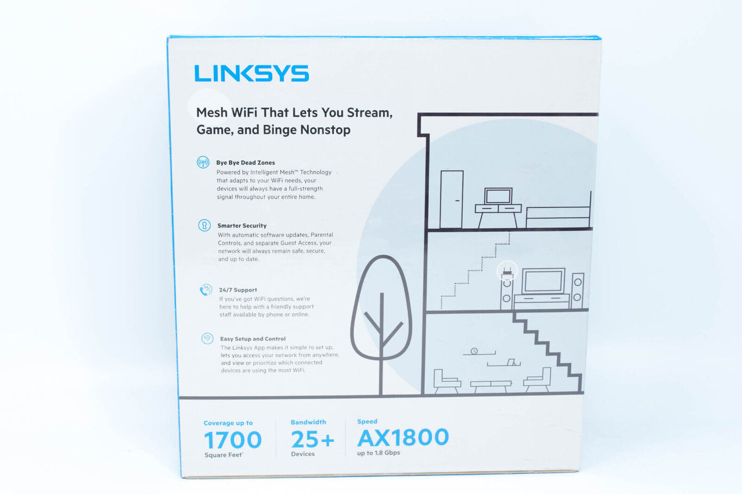 Linksys Max-Stream Dual-Band WiFi 6 Router MR7350 - Open Box