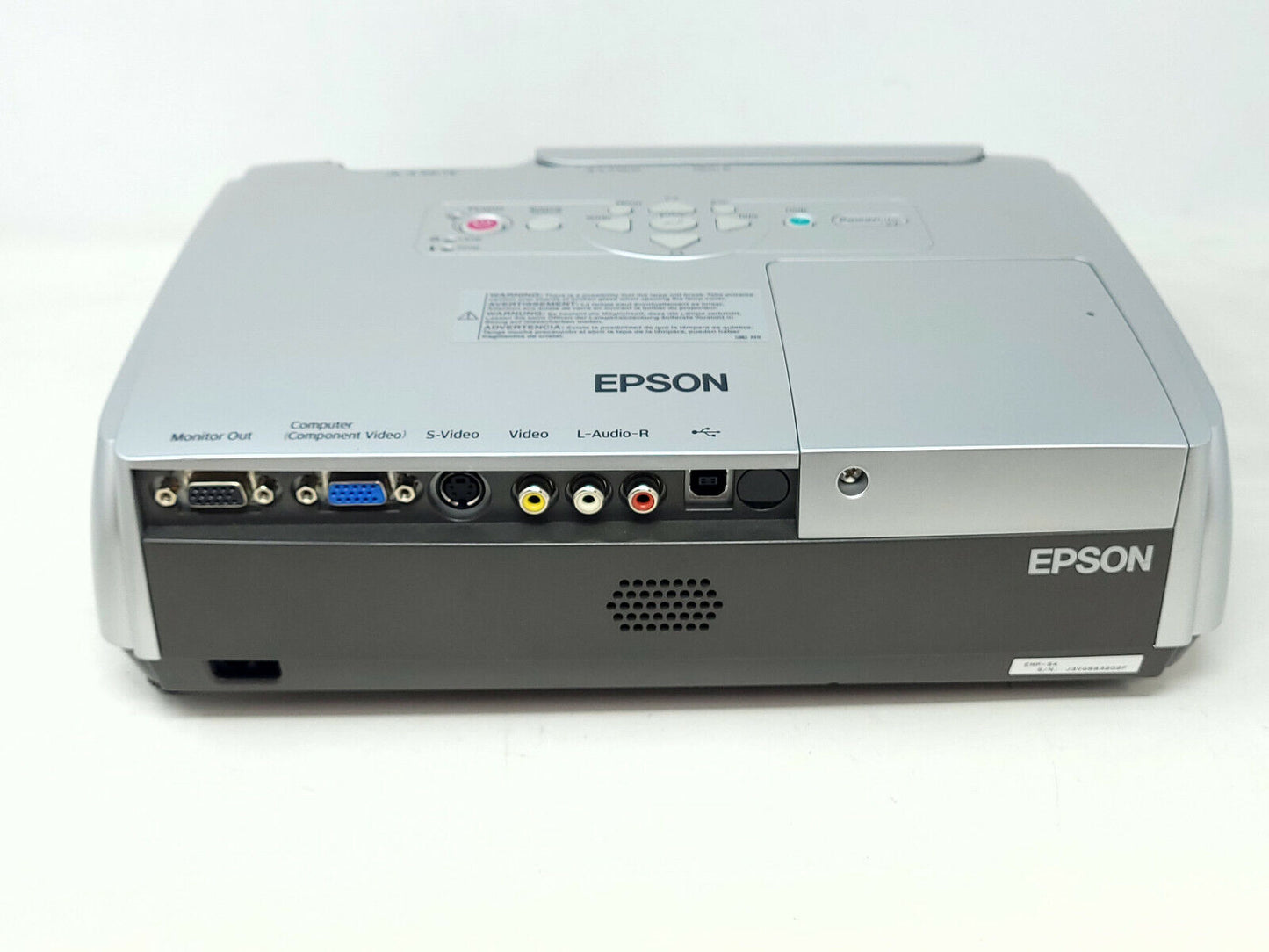 Epson LCD Projector PowerLite S4 Model EMP-S4 Gray With Remote & Case 974 - READ