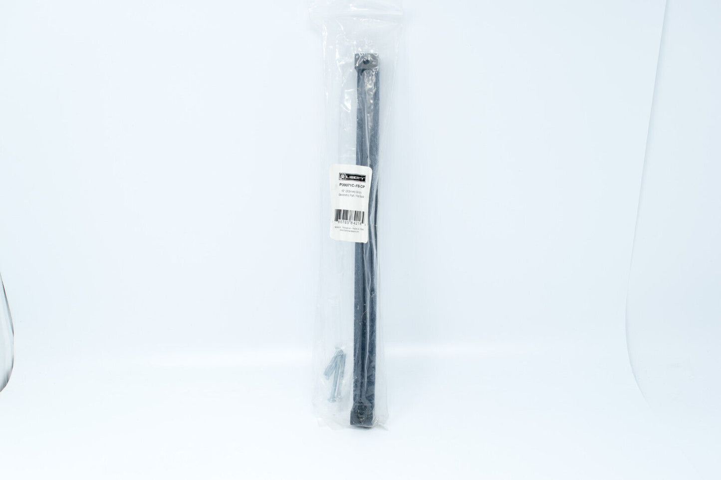 Liberty Simply Geometric 12 in. (305mm) Center-to-Center Matte Black Drawer Pull
