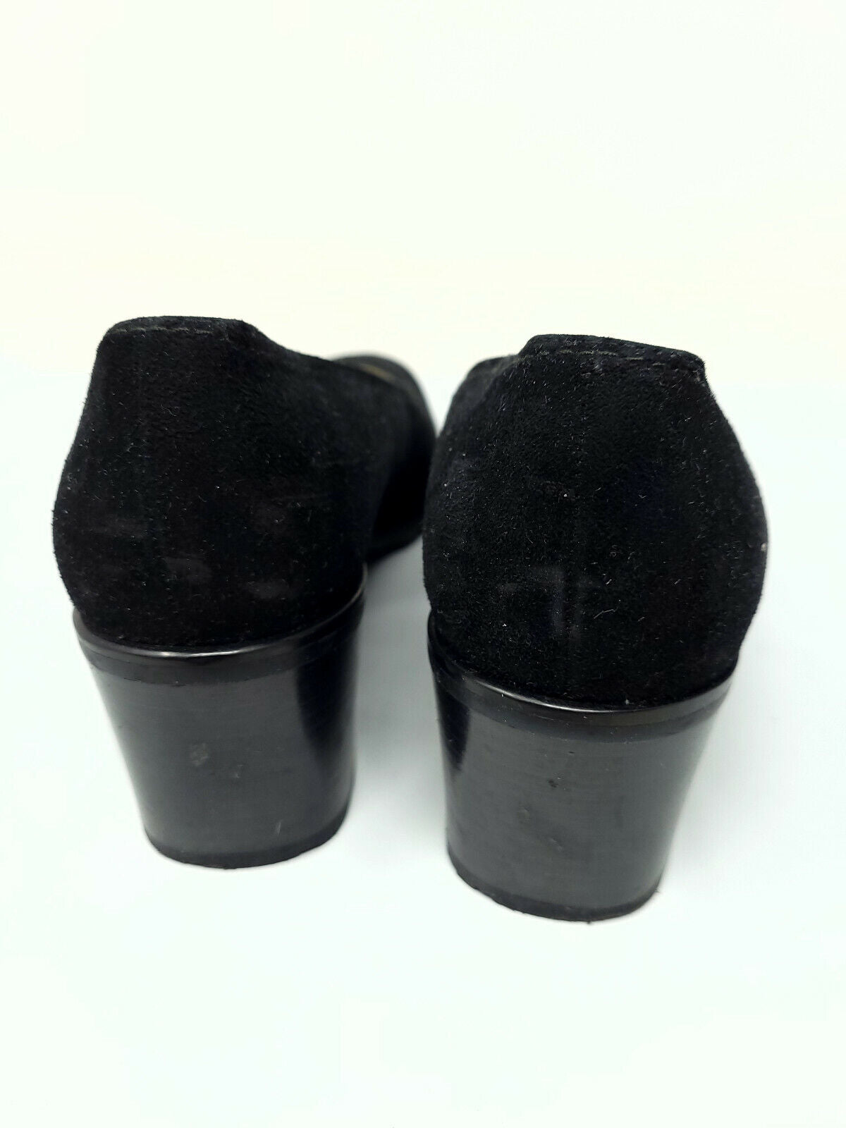BALLY Bellezza Ostessa Block Heel Black Suede - Women Sz 4.5 -Lite Wear READ 7.5