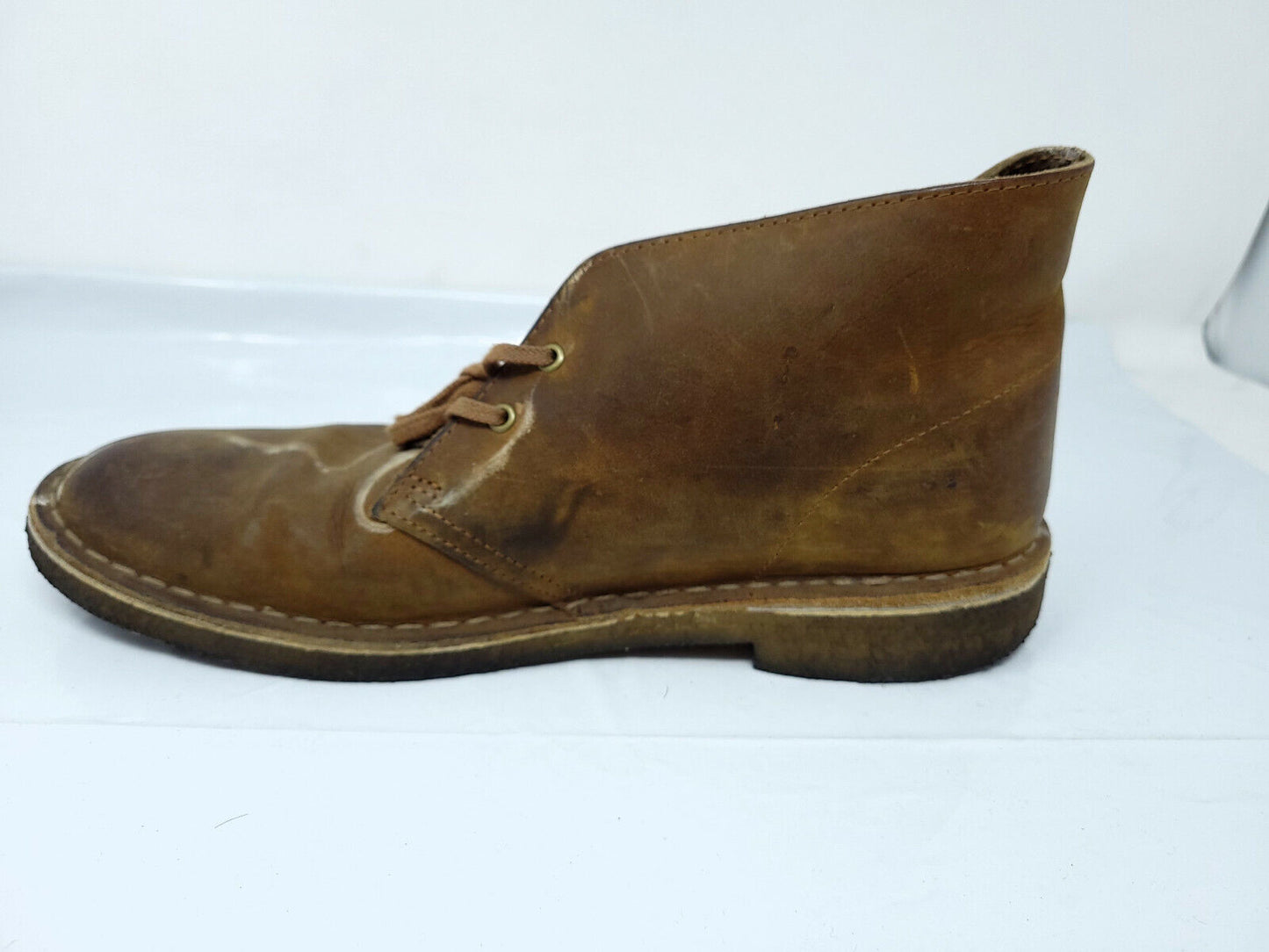 Clarks The Original Desert Boot Men's Sz 9.5 Brown Leather - Pre-Owned