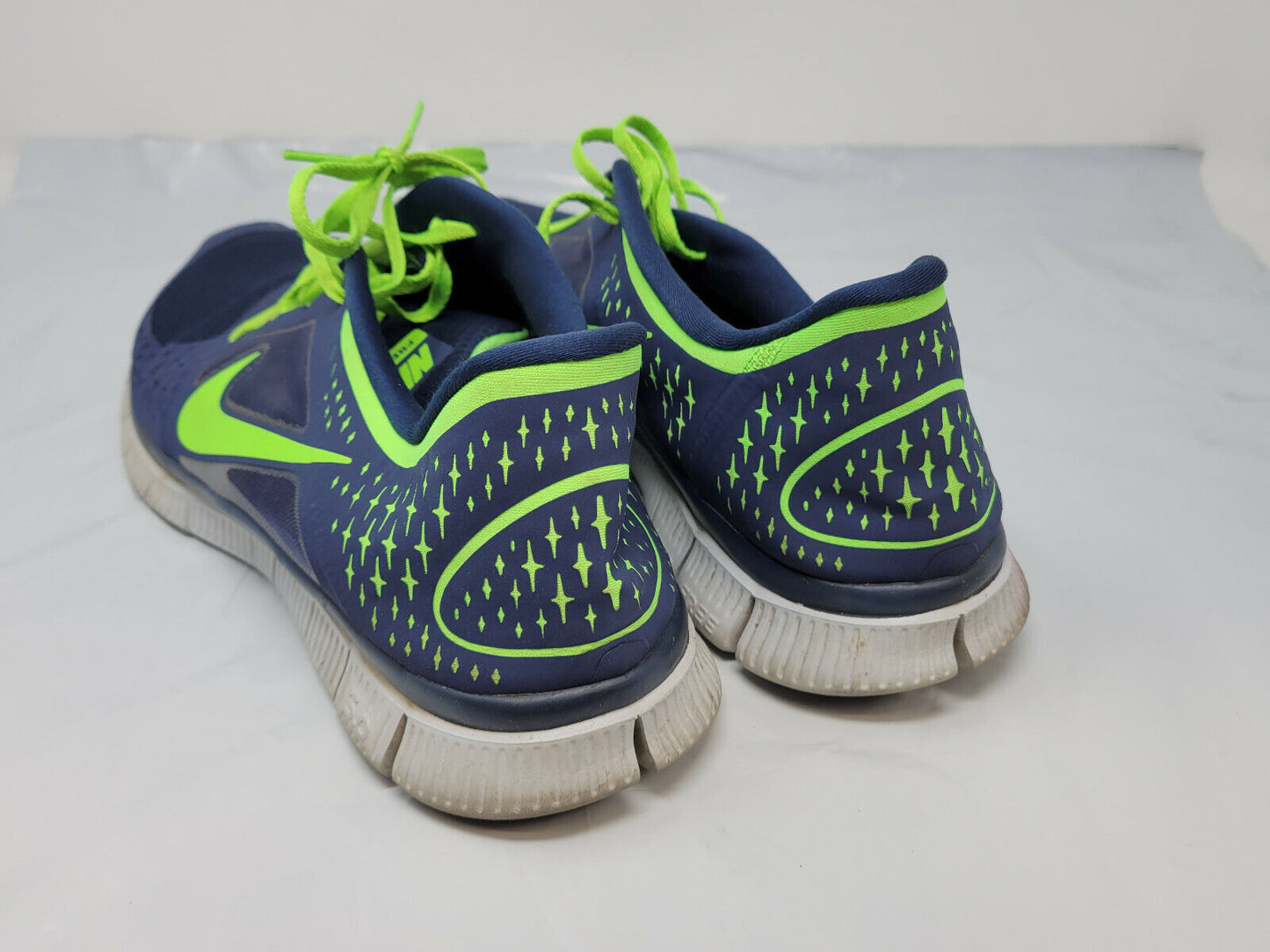 Nike Free Run 3 Mens Size 14 Shoes Electric Green Blue 510642-404 - Pre-Owned
