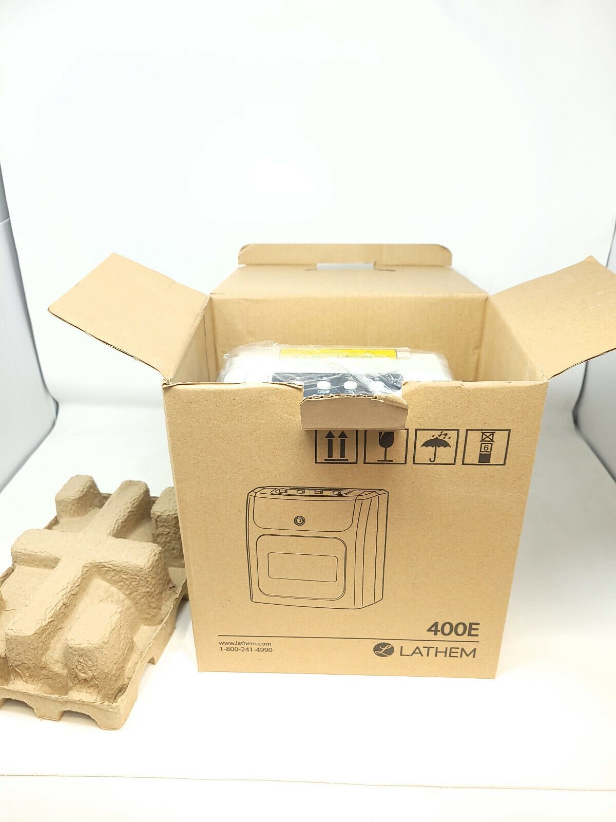 Lathem Time 400E-KIT Timeclock Bundle Kit Time Cards, Rack, Ribbon - Open Box