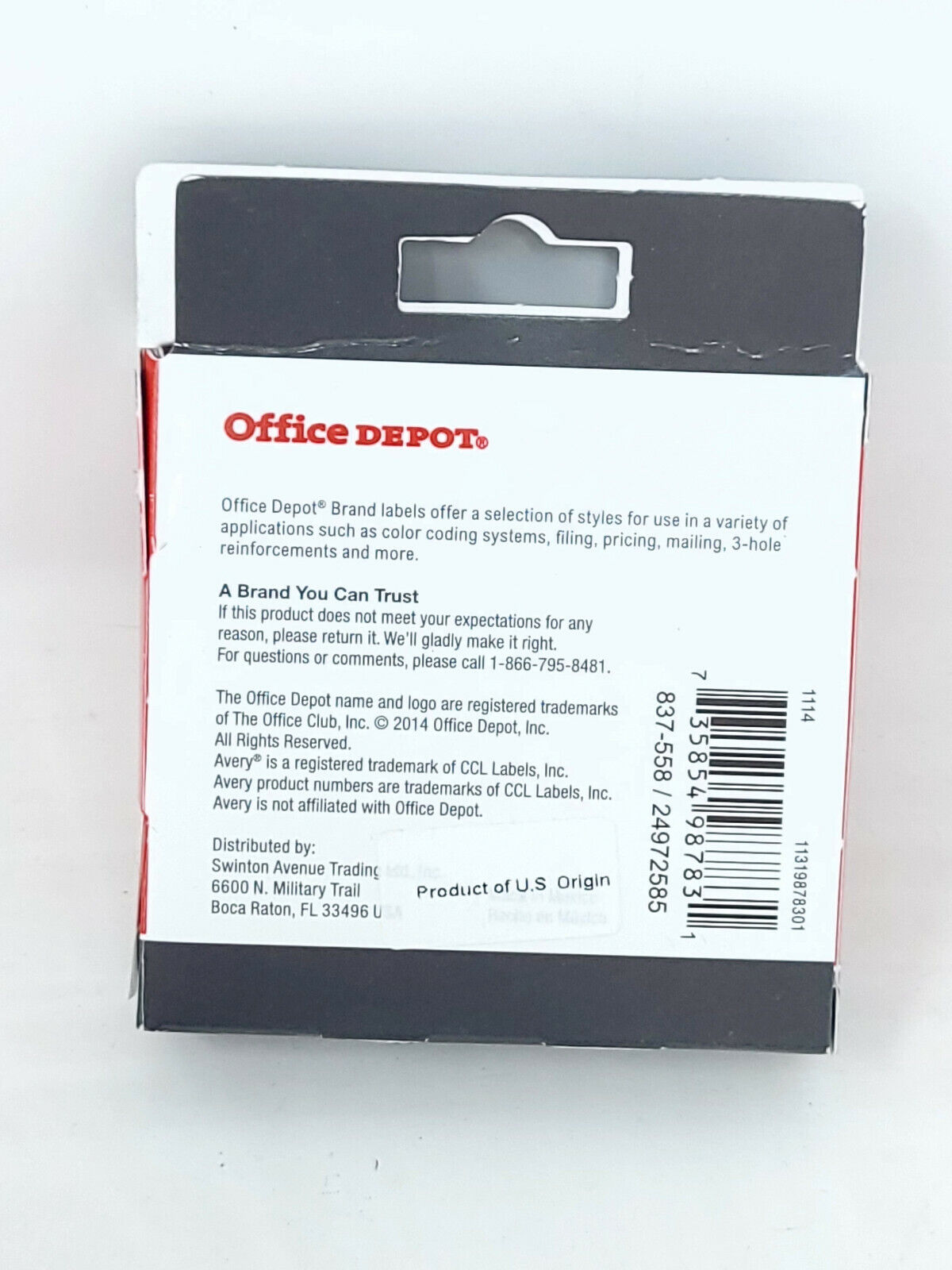 Office Depot Permanent Reinforcement Labels, 1/4", White, 10x Packs Of 200 ct