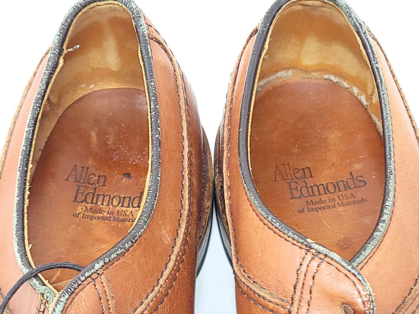 Allen Edmonds Men's Brown Split Toe Oxfords Shoes Sz 8 - D 0245 - Pre-owned
