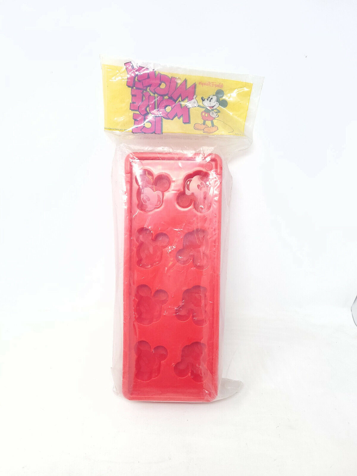 Disney Mickey Mouse Head Ice Cube Tray Rigid Plastic - RED - New in packaging