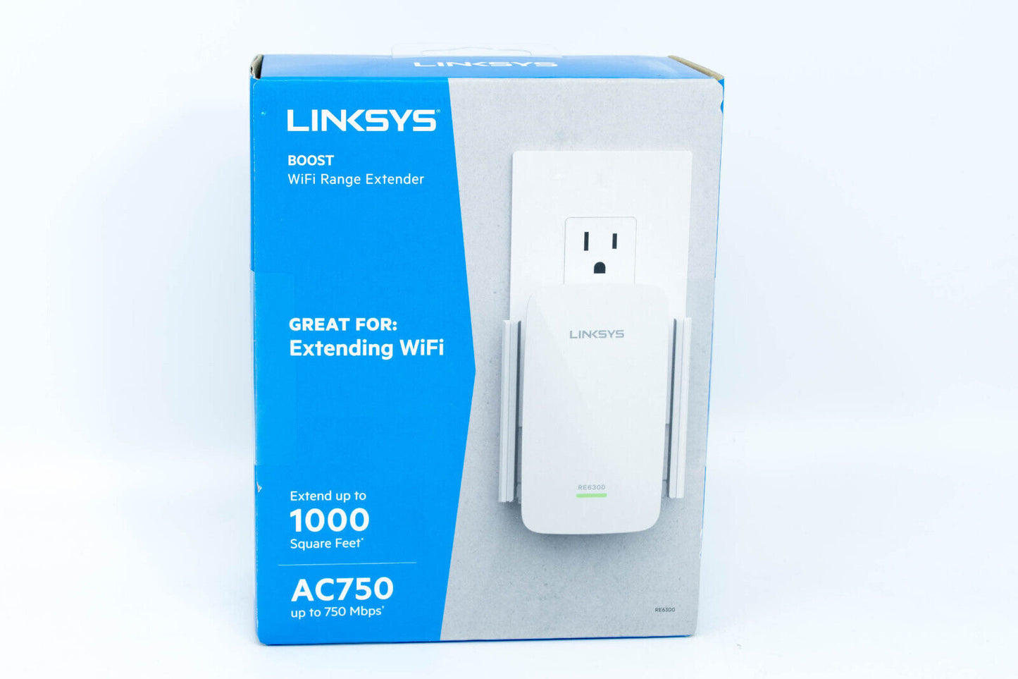 Linksys AC750 Boost Dual-Band Wi-Fi Gigabit Range Extender Model RE6300 - NEW