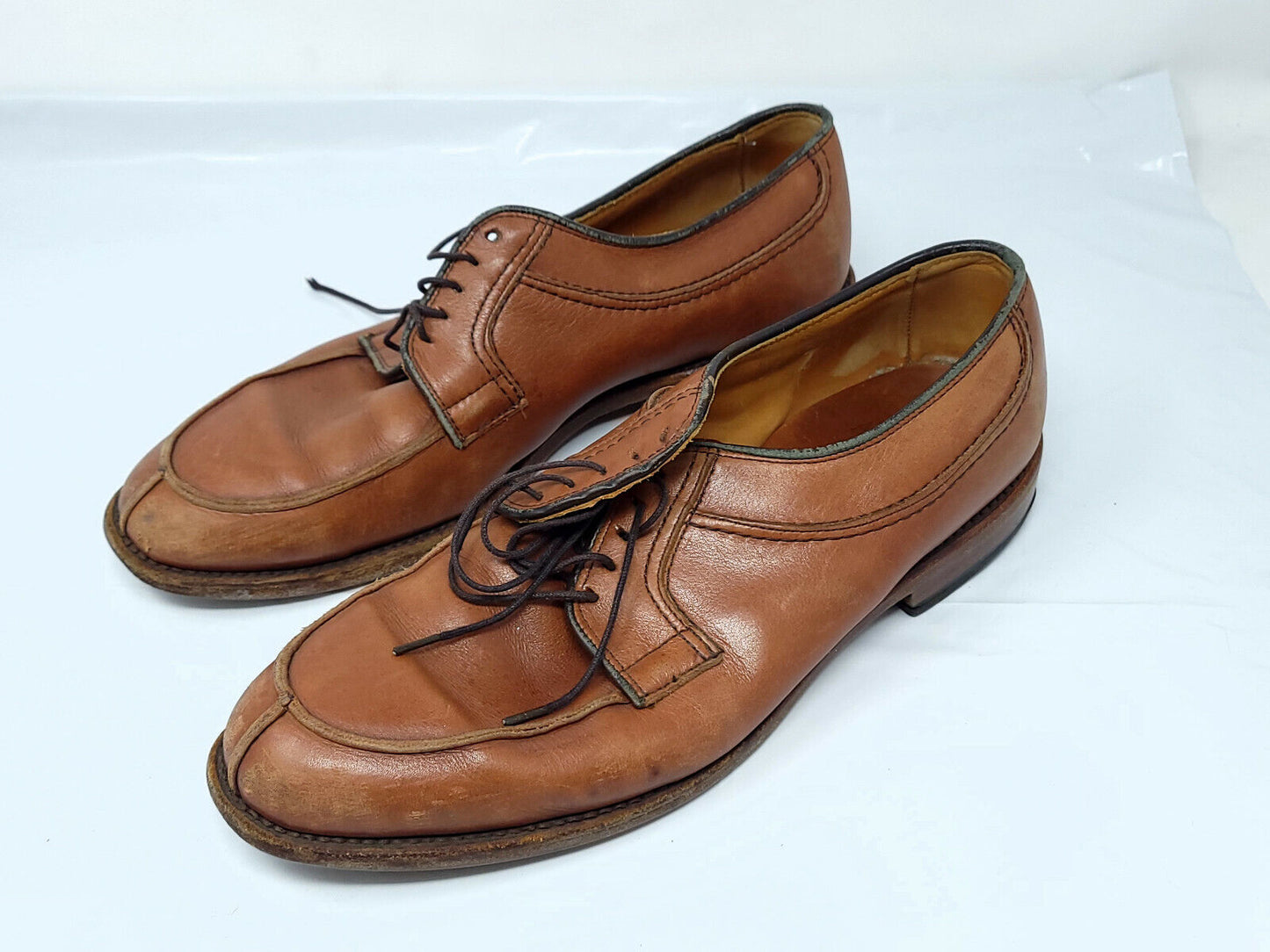 Allen Edmonds Men's Brown Split Toe Oxfords Shoes Sz 8 - D 0245 - Pre-owned