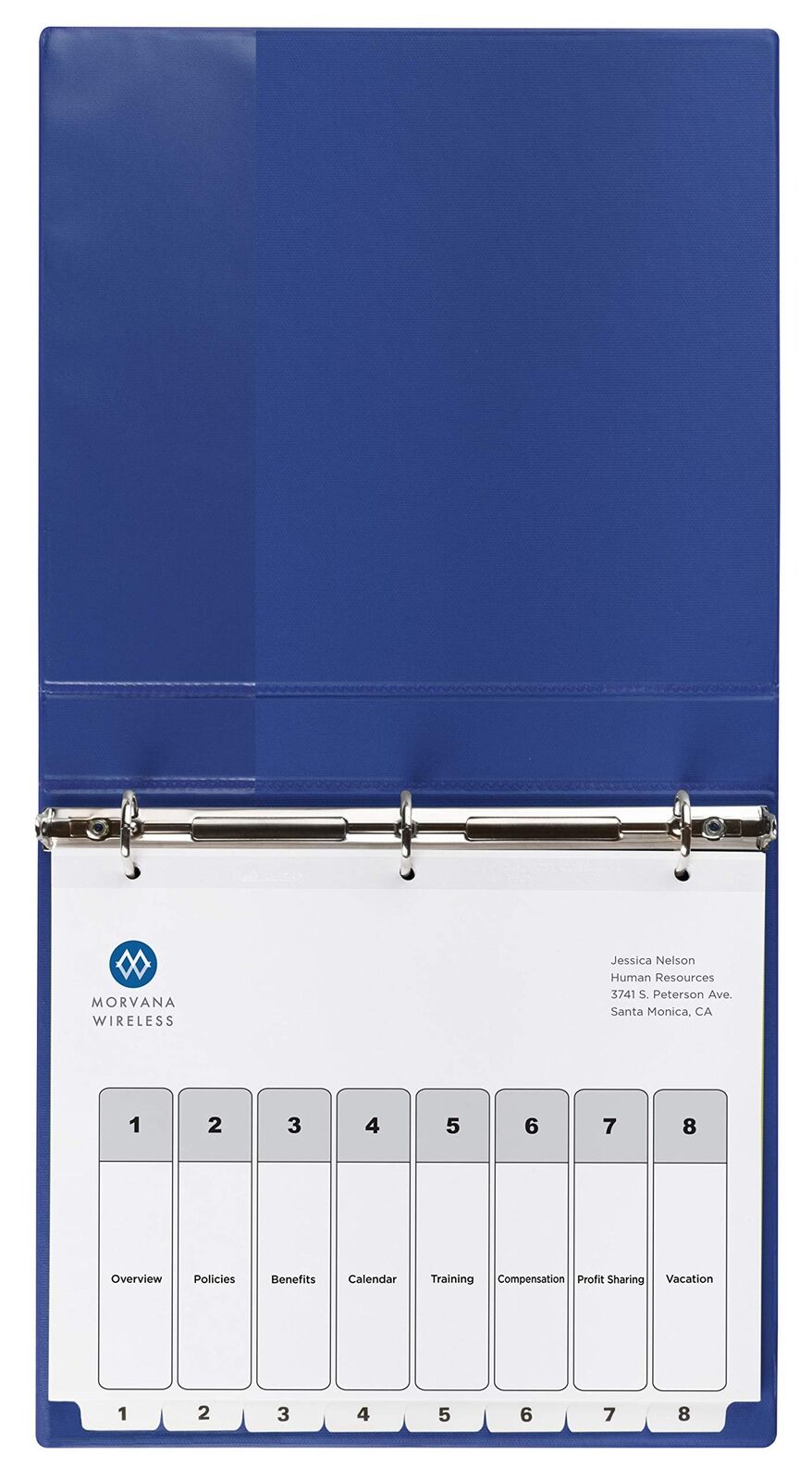 Avery 8-Tab Dividers, Table of Contents, Classic White Tabs, 1 Set (11132)