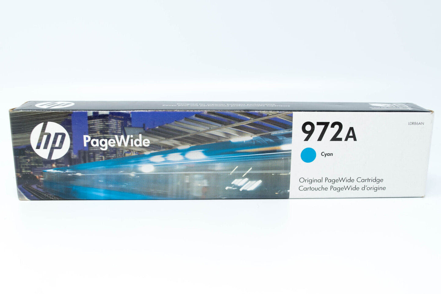 HP 972A PageWide Cartridge, Cyan (L0R86AN) - NEW - EXP: MAY 2023