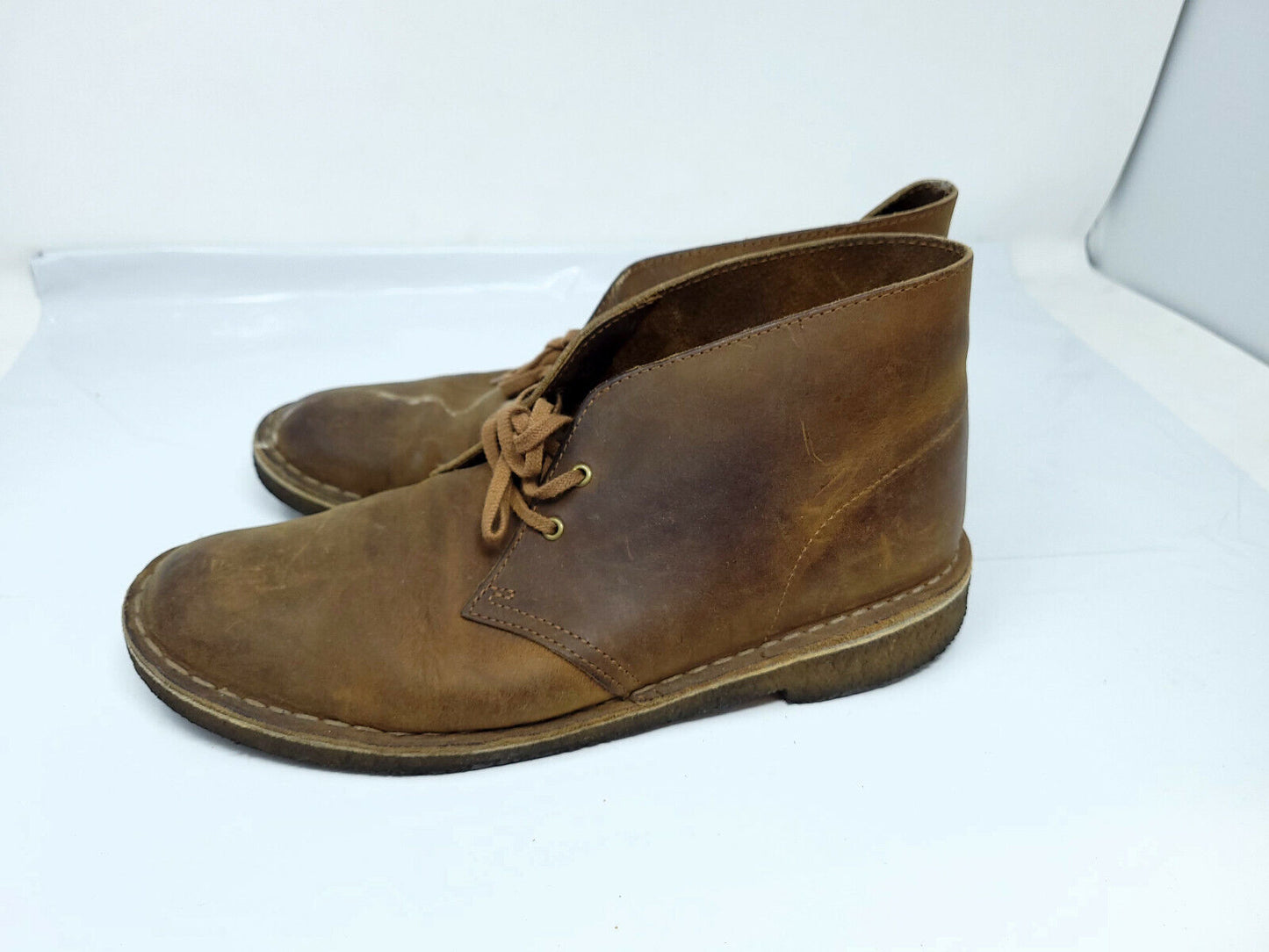 Clarks The Original Desert Boot Men's Sz 9.5 Brown Leather - Pre-Owned