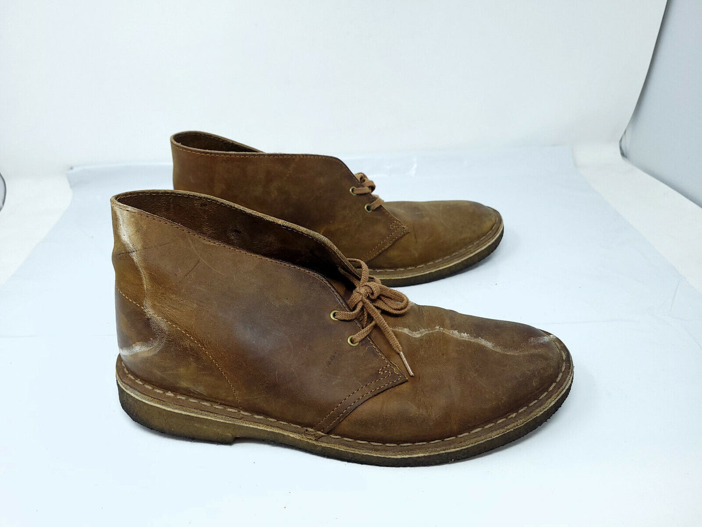 Clarks The Original Desert Boot Men's Sz 9.5 Brown Leather - Pre-Owned