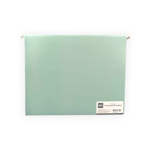 Office Depot Fashion Hanging File Folders, Letter Size, Light Blue, Pack of 3 Folders