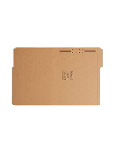 Smead Fastener File Folder, 2 Fasteners, Reinforced Straight-Cut Tab, Letter Size, Kraft, 50 per Box (14813)
