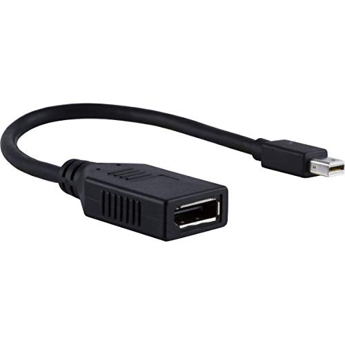 ATIVA Mini DisplayPort to DisplayPort Adapter, 6", Black, 36542