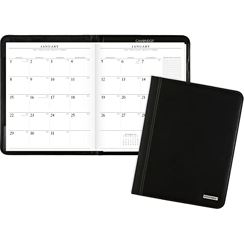 AT-A-GLANCE Executive Monthly Padfolio, 11 x 9, Black Cover, 13-Month (Jan to Jan): 2023 to 2024
