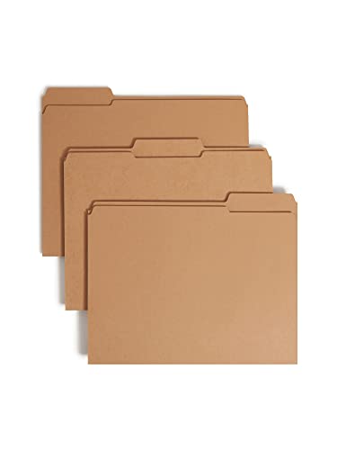Smead Fastener File Folder, 2 Fasteners, Reinforced Straight-Cut Tab, Letter Size, Kraft, 50 per Box (14813)