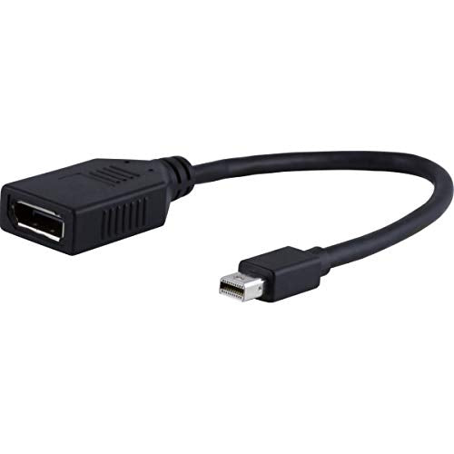 ATIVA Mini DisplayPort to DisplayPort Adapter, 6", Black, 36542