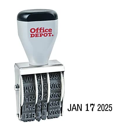 Office Depot Stamp Dater, Traditional Line Date Stamp Dater Size 1 1/2