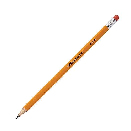 Office Depot® Brand Wood Pencils, 2 HB Medium Lead, Yellow, 12 Pencils Per Pack, Set of 6 Packs