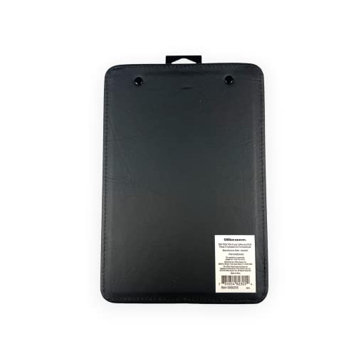 Office Depot Compact Soft Touch Clipboard, 6" x 9", Elegant Black