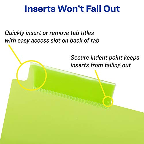 Avery 5-Tab Plastic Binder Dividers