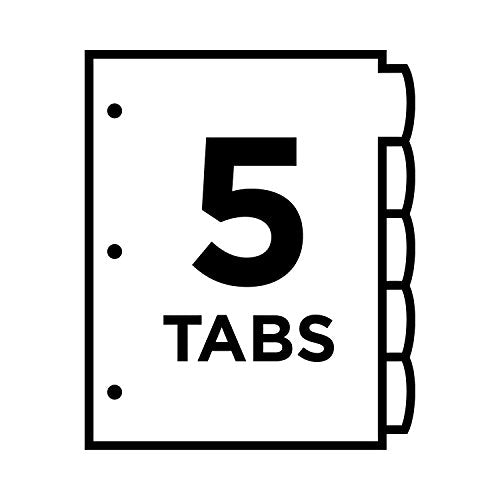 Avery Big Tab Write & Erase Durable Plastic Dividers for 3 Ring Binders 45