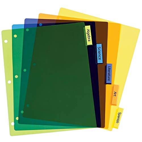 Avery 5-Tab Plastic Binder Dividers