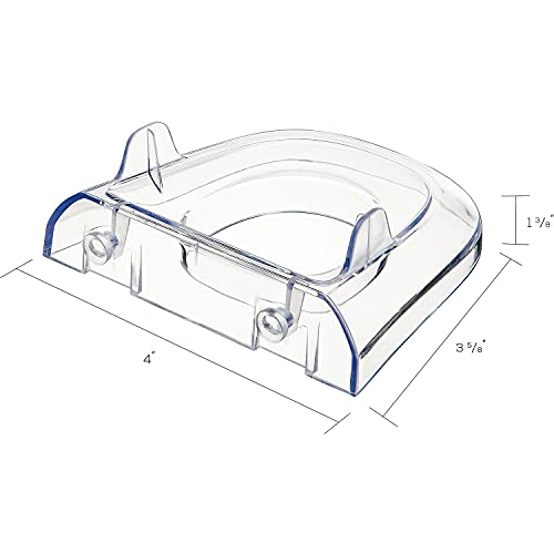 Deflecto 771701 Base/Wall Support 4-Inch x3-5/8-Inch x1-3/8-Inch Clear