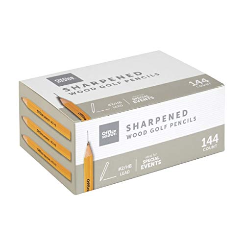Office Depot® - Golf Pencil - Golf Pencils Yellow Sharpened - Yellow - BX of 144