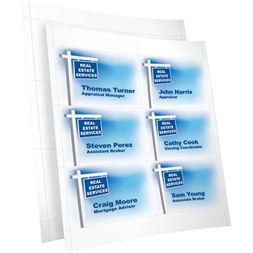 Office Depot Badge Inserts, 3in. x 4in., White, Pack of 300, OD98845