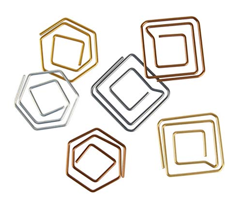 Office Depot Brand Fancy Paper Clips, 10-Sheet Capacity, Assorted Colors, Pack of 18 Paper Clips