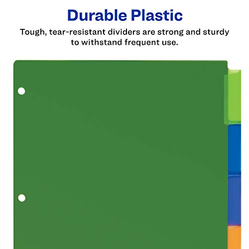 Avery 5-Tab Plastic Binder Dividers