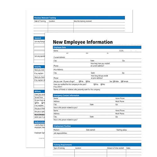 New Employee Information Made E-Z HR117