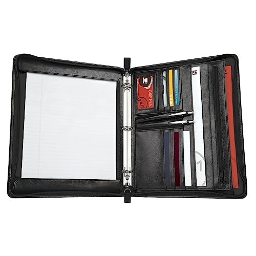 Office Depot® Brand Lefty Righty 3-Ring Padfolio, Black