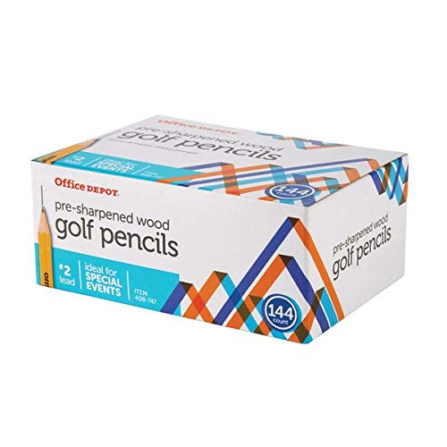 Office Depot® - Golf Pencil - Golf Pencils Yellow Sharpened - Yellow - BX of 144