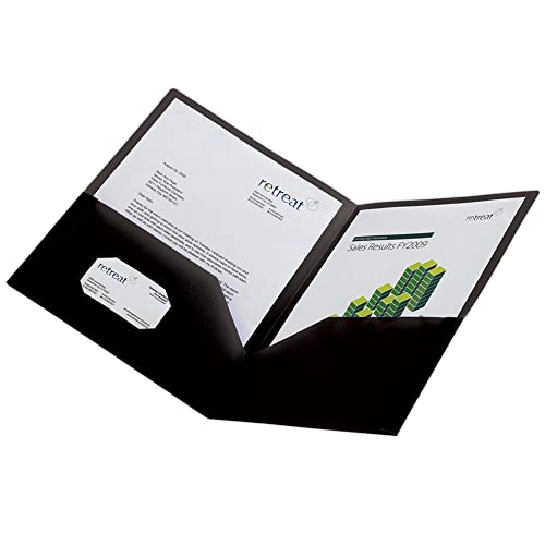 Office Depot® Brand Poly 2-Pocket Portfolio, Black