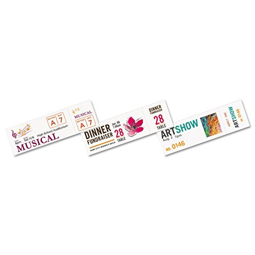 Avery 16154 Printable Tickets,Microperf,W/Stubs,1-3/4-Inch X5-1/2-Inch,200/Pk,We