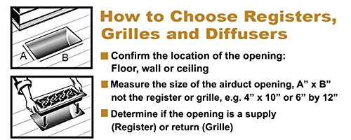 Decor Grates WML412-N Floor Register, 4-Inch by 12-Inch