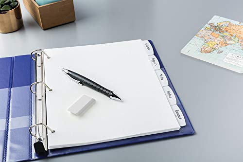 Avery Big Tab Write & Erase Durable Plastic Dividers for 3 Ring Binders 45