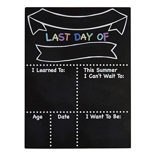 Office Depot Brand First Day & Last Day of School Chalkboard, 9-1/2" x 12-1/2", Black