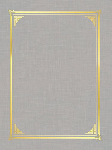 Geographics Black Classic Linen Document Covers, 9.75 x 12.5 Inches, Black Gold Foil, 6 Pack (45331H)