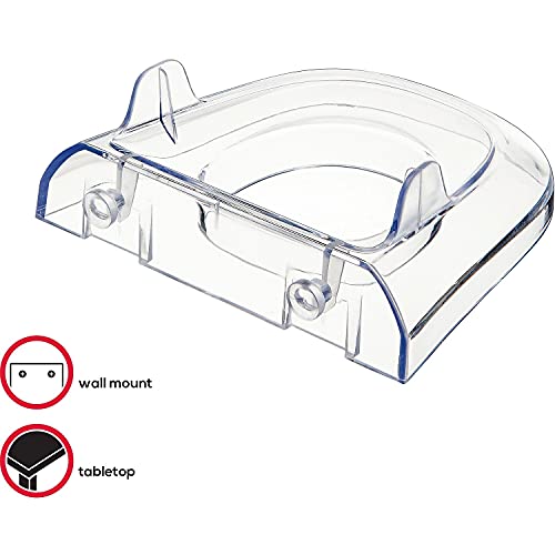 Deflecto 771701 Base/Wall Support 4-Inch x3-5/8-Inch x1-3/8-Inch Clear